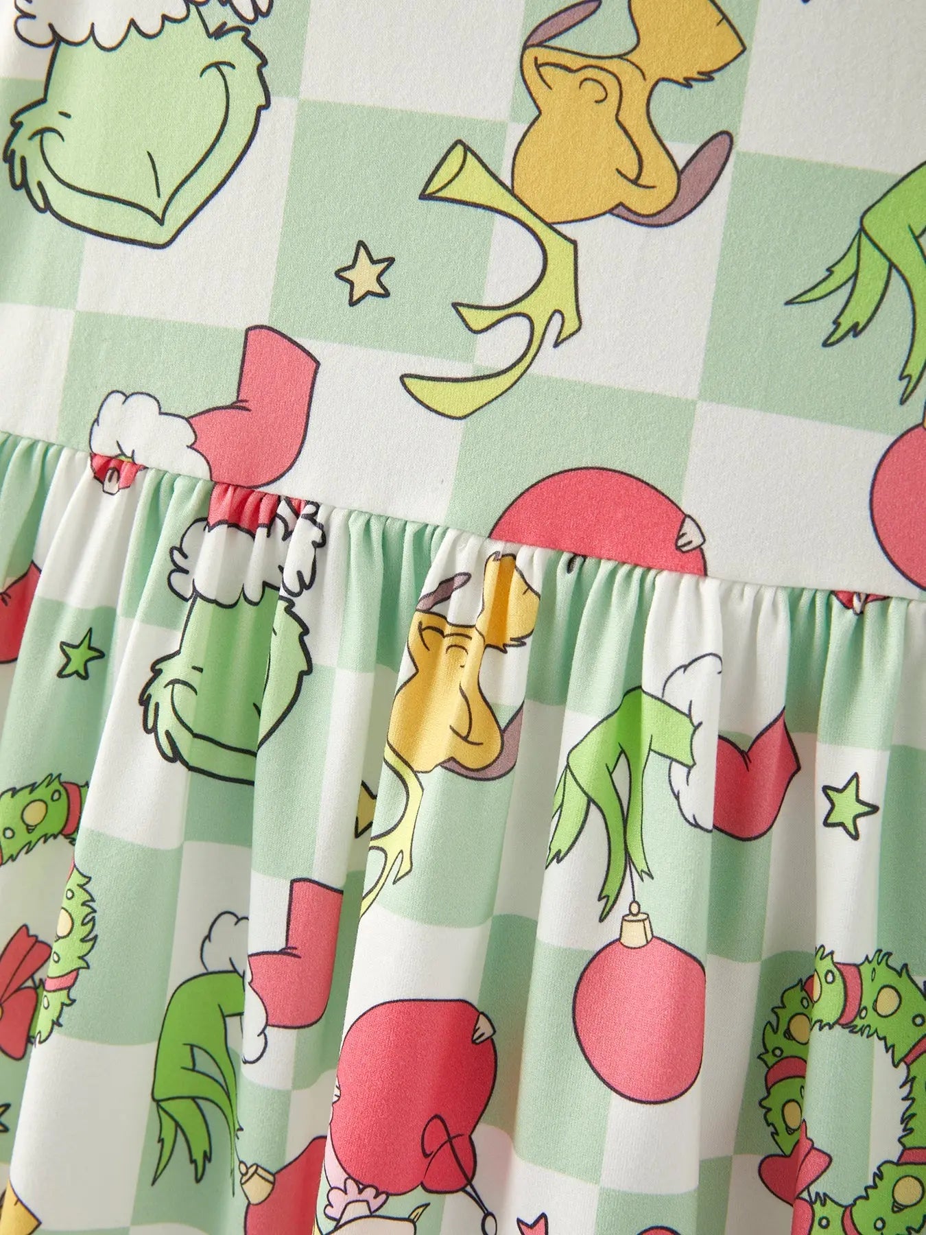 Rylee Faith Designs Girls Christmas Character Print Dress For Holiday Photos - Apparel & Accessories > Clothing > Baby & Toddler Clothing > Baby & Toddler Dresses Dress