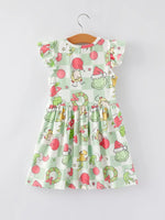 Rylee Faith Designs Girls Christmas Character Print Dress For Holiday Photos - Apparel & Accessories > Clothing > Baby & Toddler Clothing > Baby & Toddler Dresses Dress