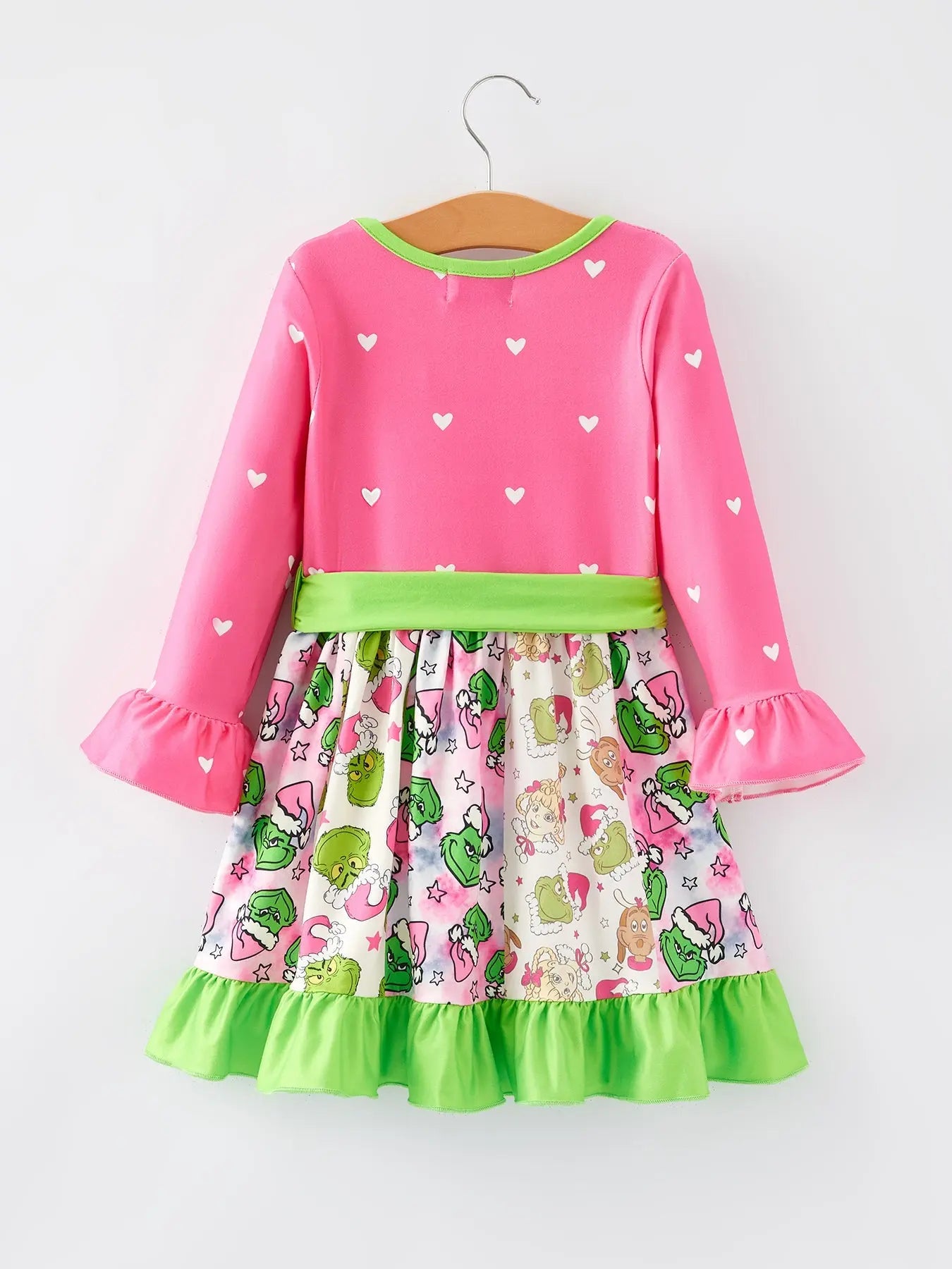 Rylee Faith Designs Christmas Character Print Ruffle Girls Dress Holiday Party - Apparel & Accessories > Clothing > Dresses Dress