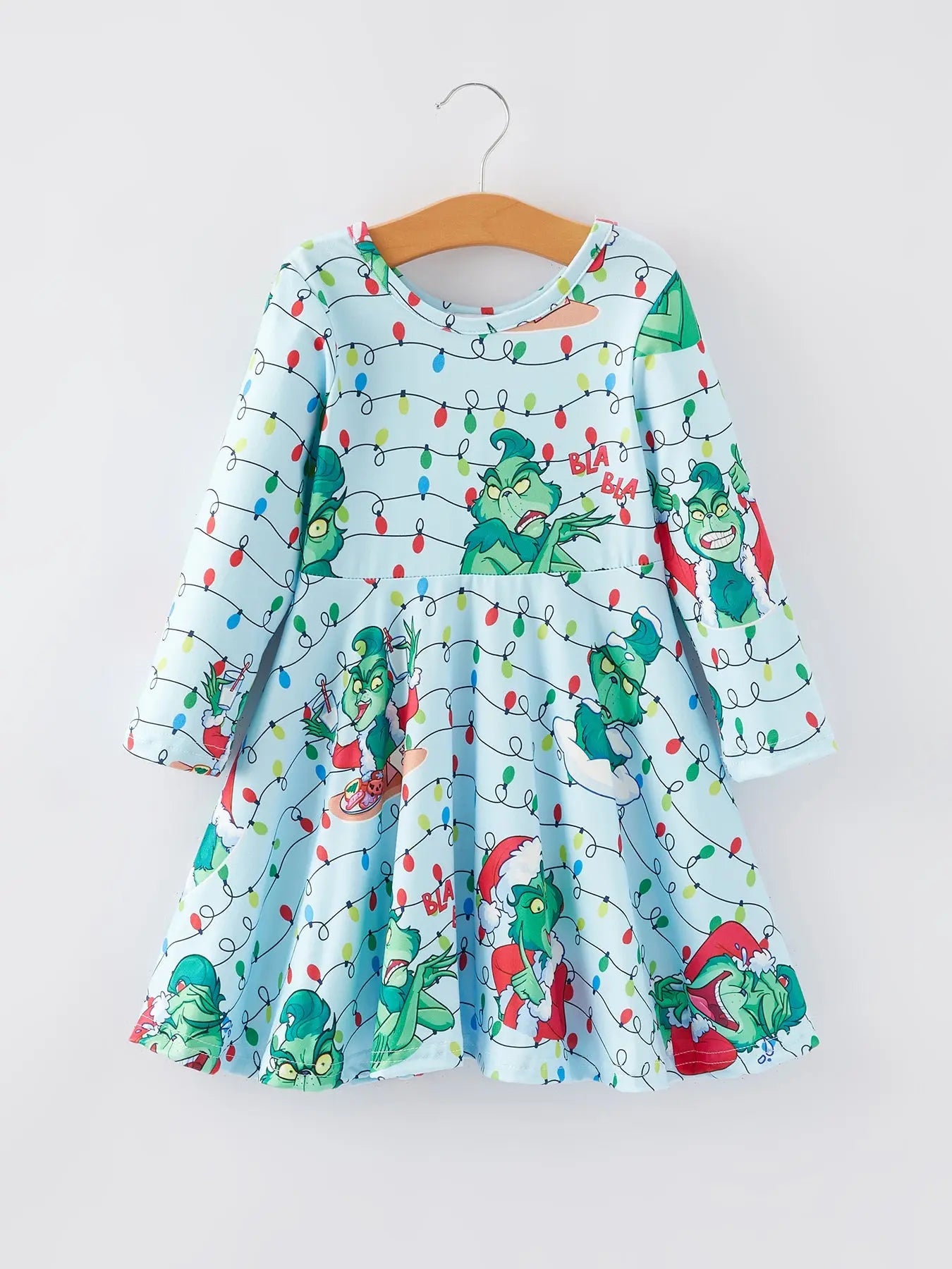 Rylee Faith Designs Rylee Faith Christmas Cartoon Character Print Girls Dress - Apparel & Accessories > Clothing > Dresses Dress