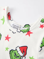 Rylee Faith Designs Christmas Themed Cartoon Characters Stars Print Girls Dress - Apparel & Accessories > Clothing > Dresses Dress