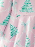 Rylee Faith Designs Preorder Christmas Tree Bow Print Girls Holiday Dress - Apparel & Accessories > Clothing > Dresses Dress