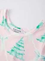 Rylee Faith Designs Preorder Christmas Tree Bow Print Girls Holiday Dress - Apparel & Accessories > Clothing > Dresses Dress