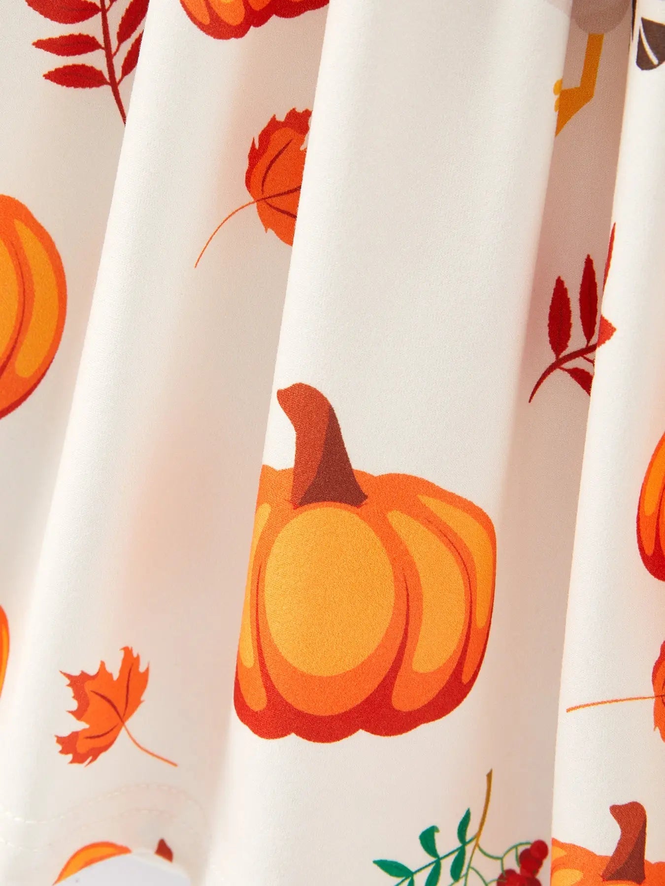 Quality Cotton Thanksgiving Turkey Print Dress for Girls Celebrations Rylee Faith Designs