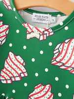 Rylee Faith Designs Christmas Gingerbread Print Girls Dress Holiday Cheer - Apparel & Accessories > Clothing > Baby & Toddler Clothing > Baby & Toddler Dresses Dress