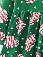 Rylee Faith Designs Christmas Gingerbread Print Girls Dress Holiday Cheer - Apparel & Accessories > Clothing > Baby & Toddler Clothing > Baby & Toddler Dresses Dress