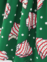 Rylee Faith Designs Christmas Gingerbread Print Girls Dress Holiday Cheer - Apparel & Accessories > Clothing > Baby & Toddler Clothing > Baby & Toddler Dresses Dress