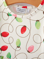 Rylee Faith Designs Christmas Lights Print Girls Dress Holiday Celebration - Apparel & Accessories > Clothing > Baby & Toddler Clothing > Baby & Toddler Dresses Dress