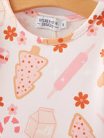 Rylee Faith Designs Christmas Gingerbread Print Girls Dress For Holiday Cheer - Apparel & Accessories > Clothing > Dresses Dress