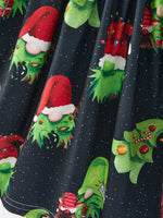 Rylee Faith Designs Christmas Cartoon Characters Print Black Girls Dress - Apparel & Accessories > Clothing > Dresses Dress