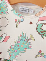 Rylee Faith Designs Christmas Cartoon Characters Print Dress for Girls - Apparel & Accessories > Clothing > Dresses Dress