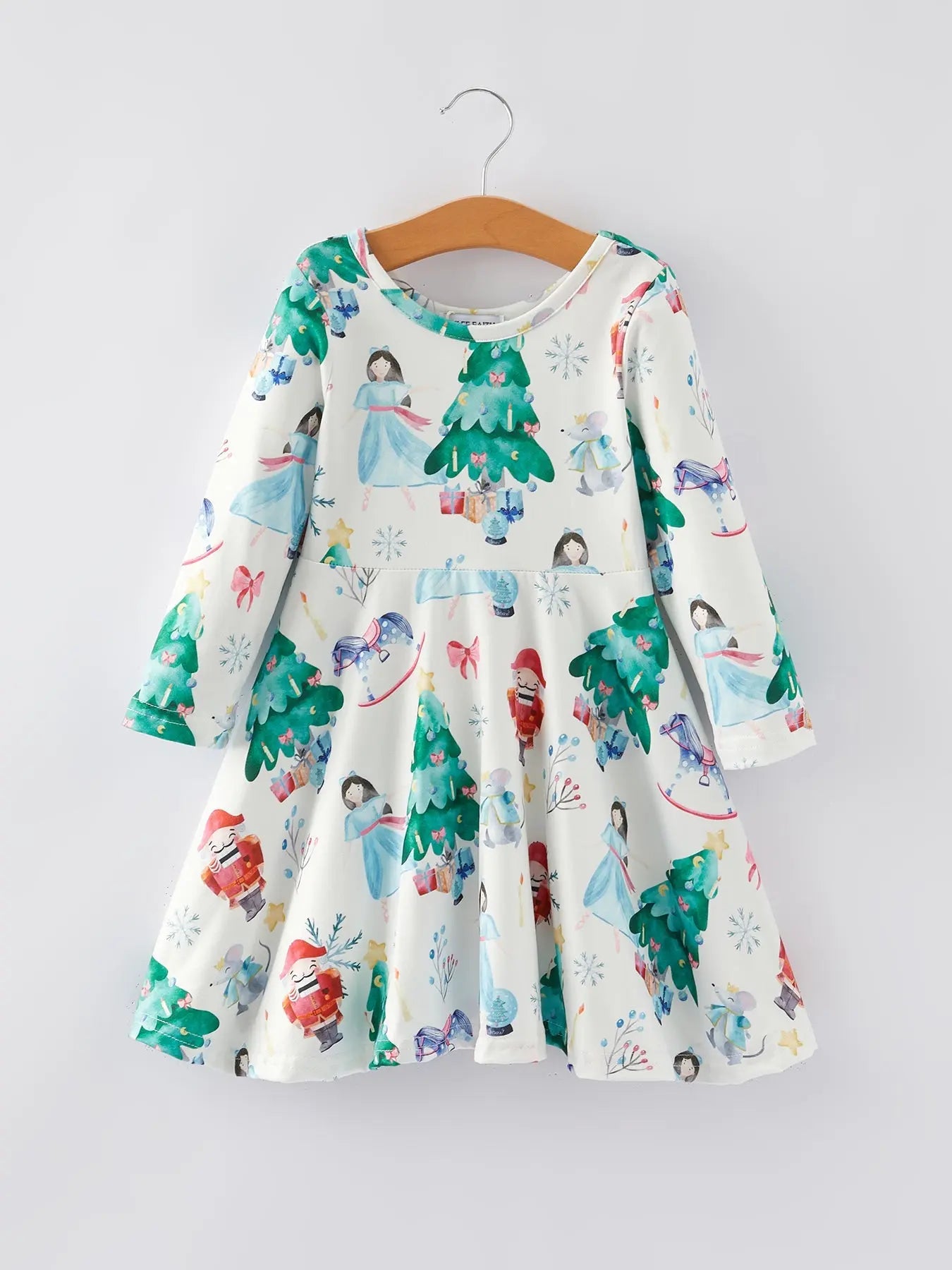 Rylee Faith Designs Christmas Character Nutcracker Print Girls Holiday Dress - Apparel & Accessories > Clothing > Dresses Dress