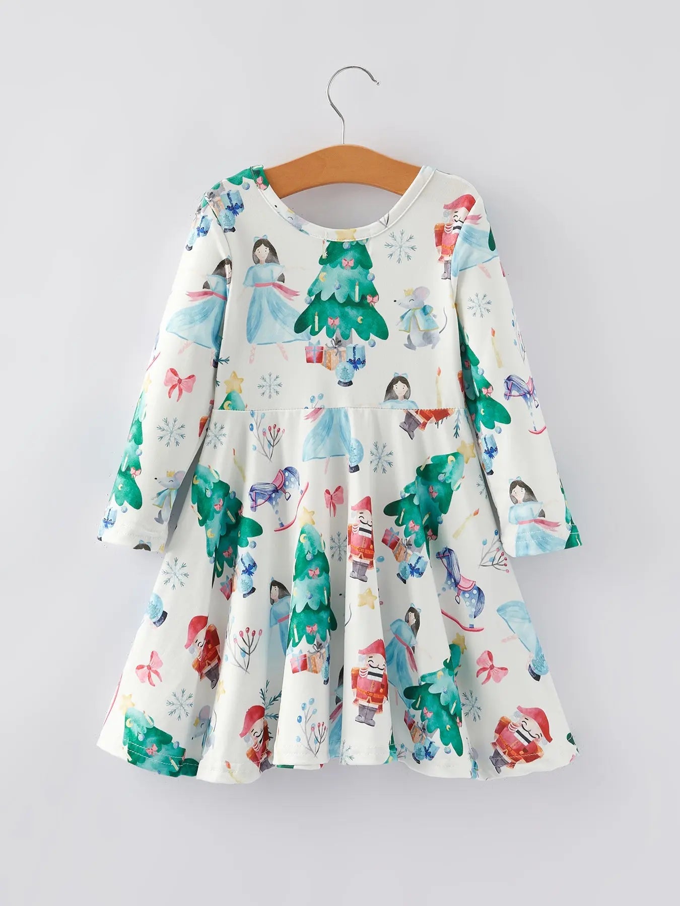 Rylee Faith Designs Christmas Character Nutcracker Print Girls Holiday Dress - Apparel & Accessories > Clothing > Dresses Dress