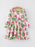 Rylee Faith Designs Festive Christmas Character Print Girls Dress Holiday Style - Apparel & Accessories > Clothing > Dresses Dress