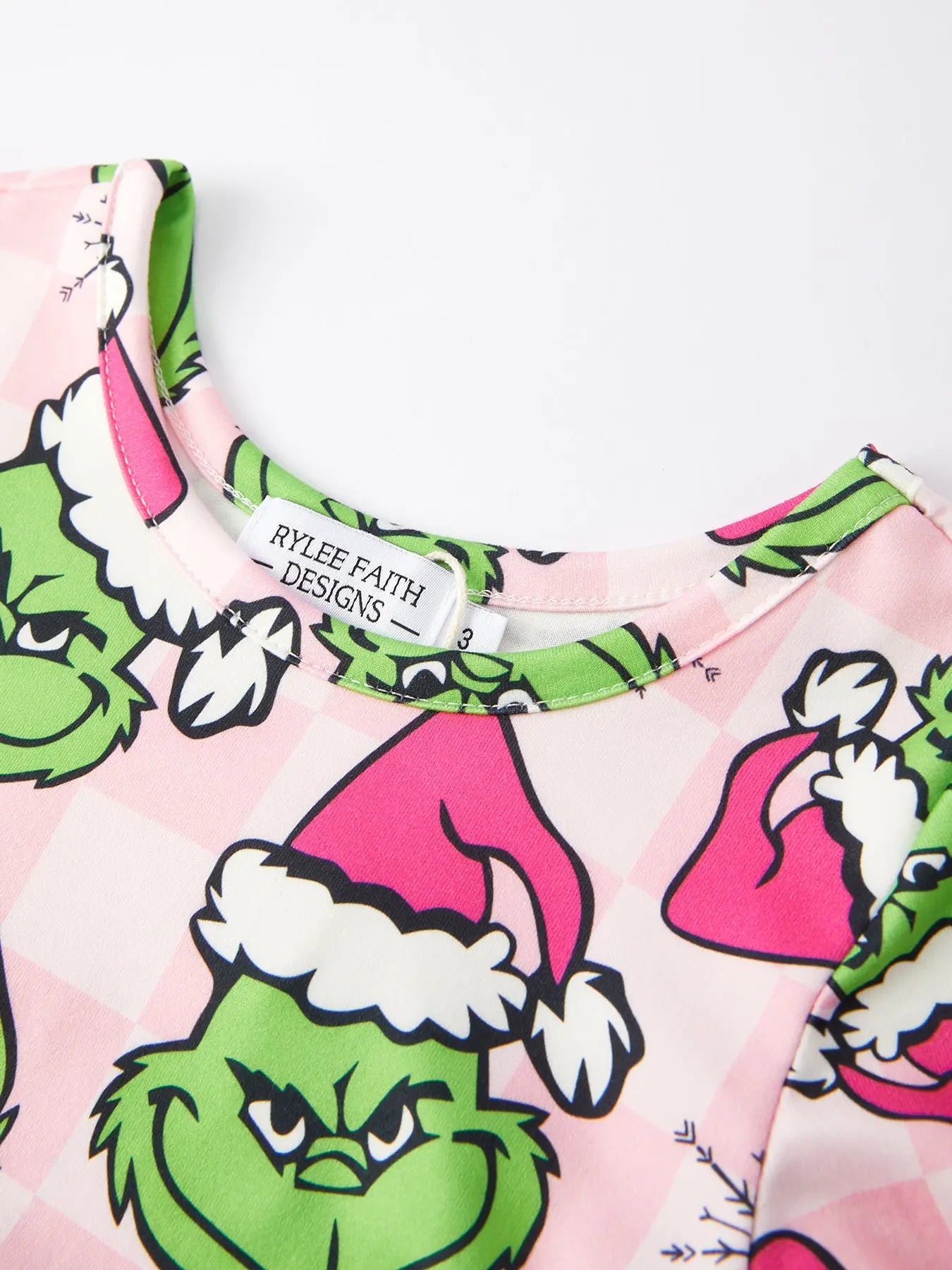Rylee Faith Designs Festive Christmas Character Print Girls Dress Holiday Style - Apparel & Accessories > Clothing > Dresses Dress