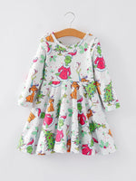 Rylee Faith Designs Rylee Faith Christmas Tree Print Character Girls Dress - Apparel & Accessories > Clothing > Dresses Dress