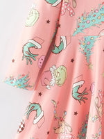 Rylee Faith Designs Christmas Cartoon Characters Tree Print Girls Dress - Apparel & Accessories > Clothing > Dresses Dress