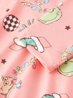 Rylee Faith Designs Christmas Cartoon Characters Tree Print Girls Dress - Apparel & Accessories > Clothing > Dresses Dress