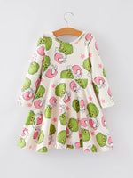 Rylee Faith Designs Christmas Cartoon Characters Print Girls Dress For Holiday - Apparel & Accessories > Clothing > Dresses Dress