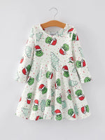 Rylee Faith Designs Christmas Cartoon Characters Gingerbread Print Girls Dress - Apparel & Accessories > Clothing > Dresses Dress