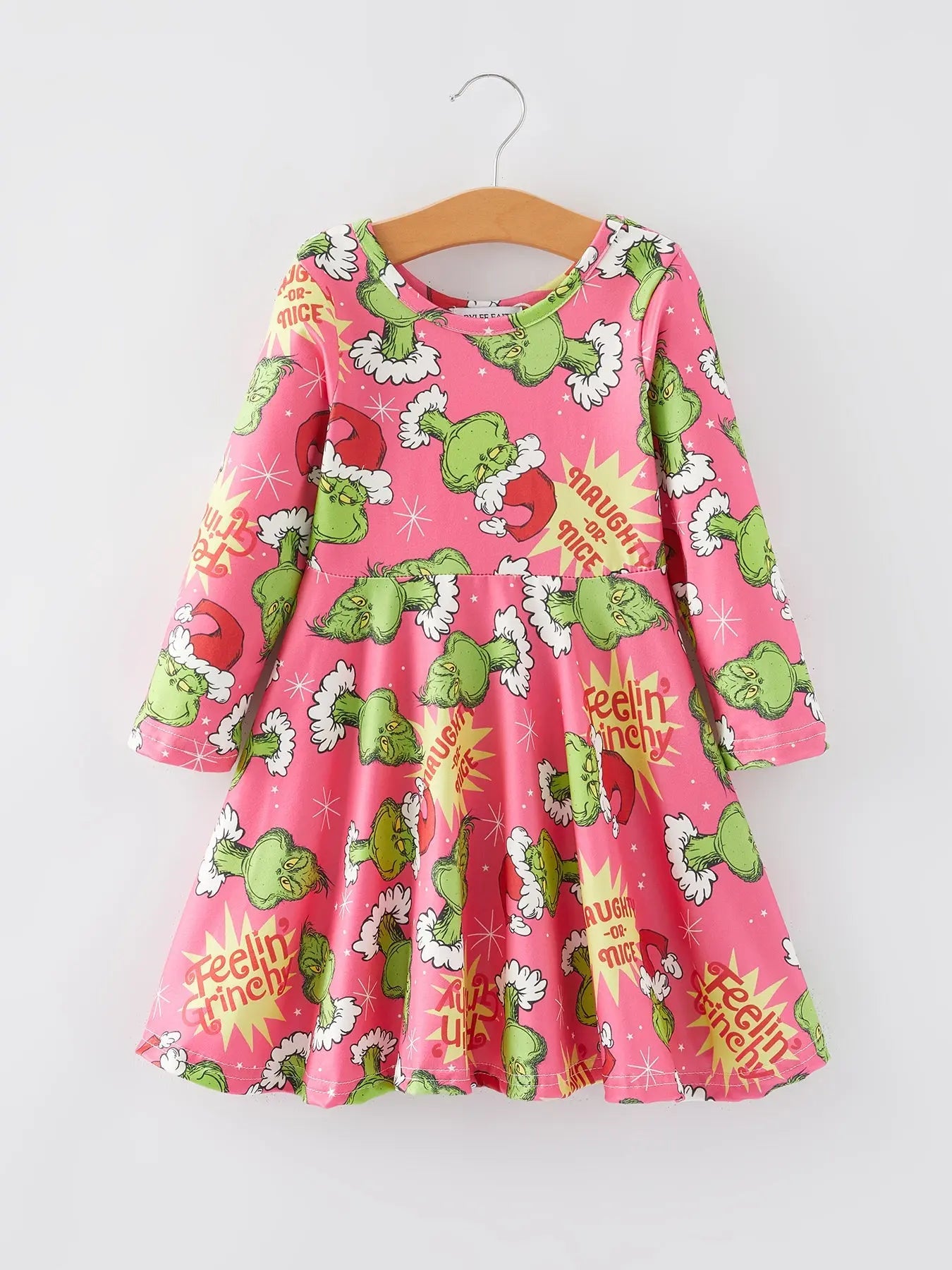 Rylee Faith Designs Rylee Faith Christmas Cartoon Characters Print Girls Dress - Apparel & Accessories > Clothing > Dresses Dress