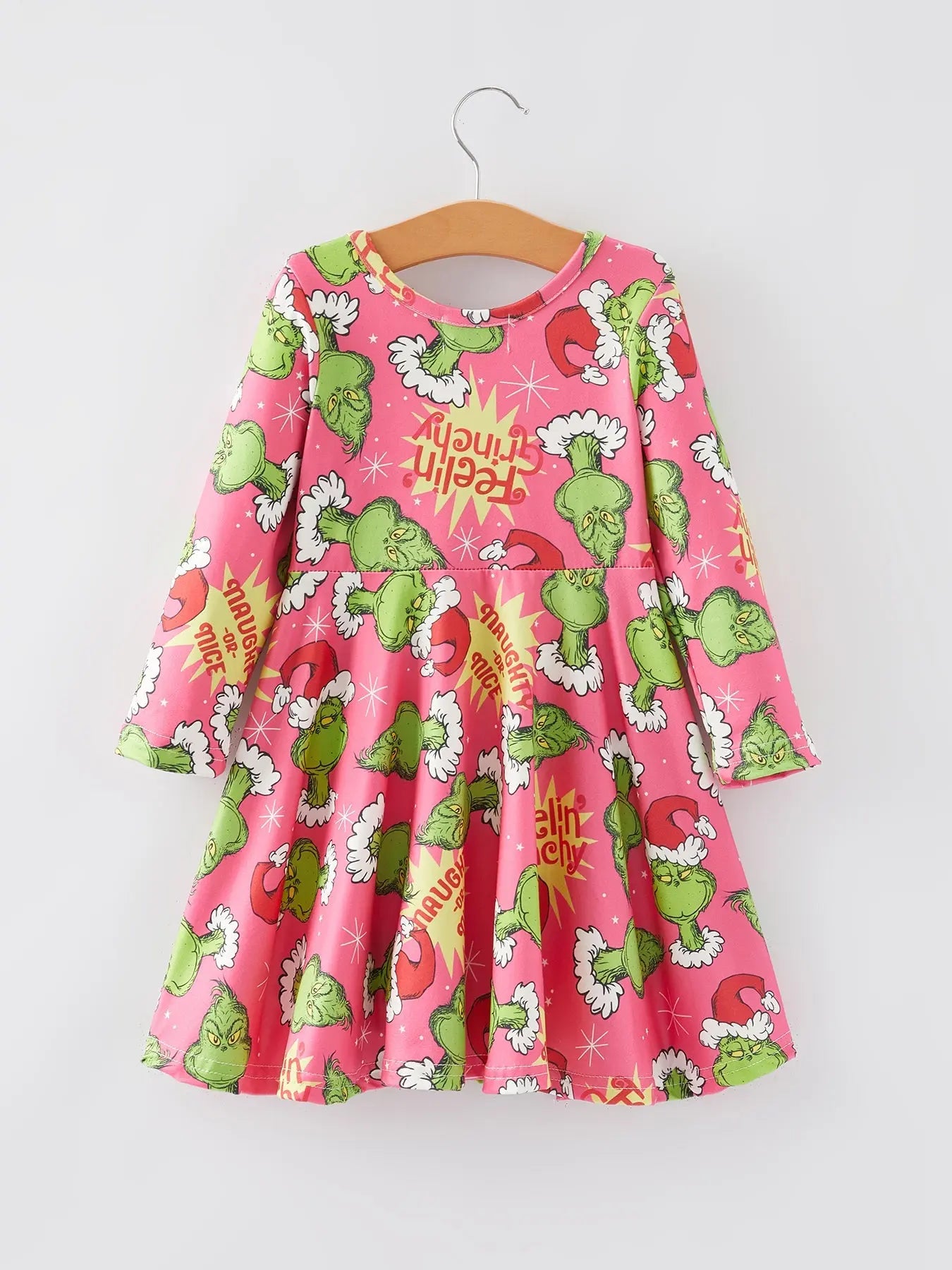 Rylee Faith Designs Rylee Faith Christmas Cartoon Characters Print Girls Dress - Apparel & Accessories > Clothing > Dresses Dress