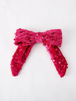 Rylee Faith Designs Girls Sequin Bow Hair Clip for Kids Stylish Hair Accessory - Bows