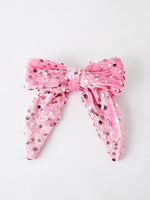 Rylee Faith Designs Girls Sequin Bow Hair Clip for Kids Stylish Hair Accessory - Bows