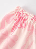 Rylee Faith Designs Girls Pink Bow Print Pajamas Set for Comfortable Bedtime Sleepwear - Apparel & Accessories > Clothing > Sleepwear & Loungewear > Pajamas Pajamas
