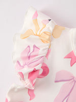 BACK TO SCHOOL Girl's Summer Bow Short Sleeve Shorts Set by Rylee Faith Designs at Everetts Place