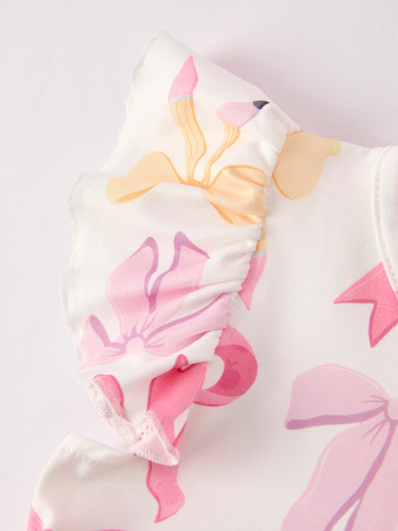 BACK TO SCHOOL Girl's Summer Bow Short Sleeve Shorts Set by Rylee Faith Designs at Everetts Place