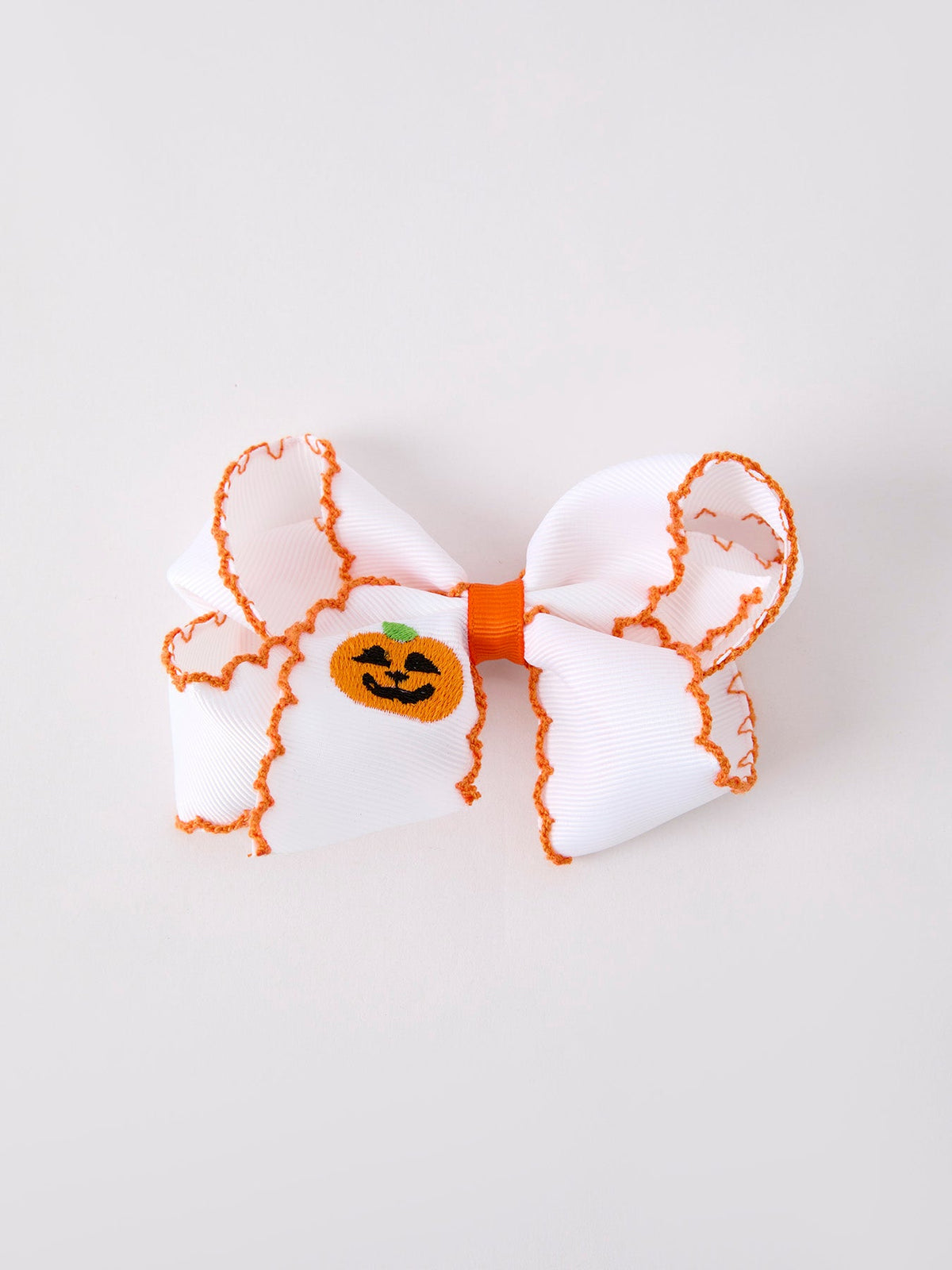 Halloween Pumpkin Bow Hairpin by Rylee Faith Designs