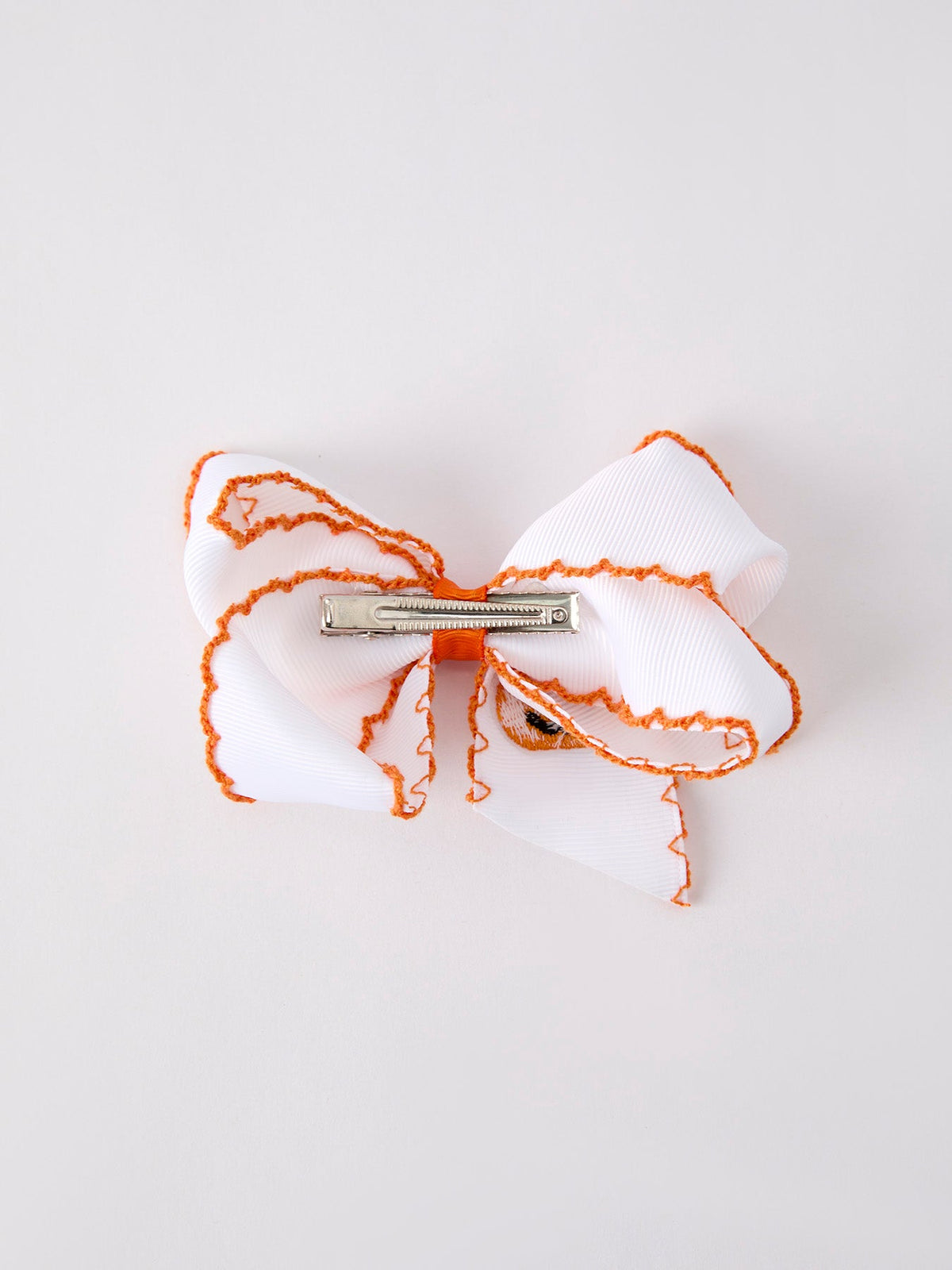 Halloween Pumpkin Bow Hairpin by Rylee Faith Designs