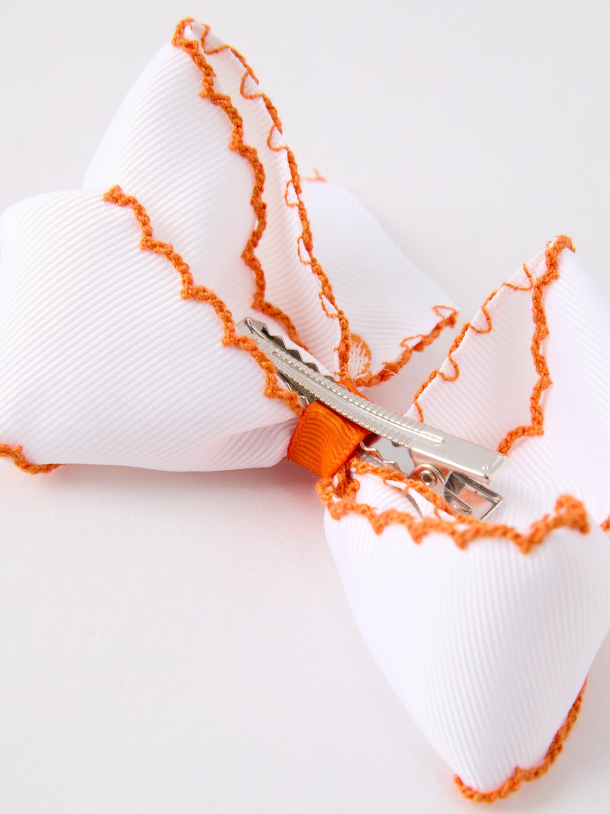 Halloween Pumpkin Bow Hairpin by Rylee Faith Designs