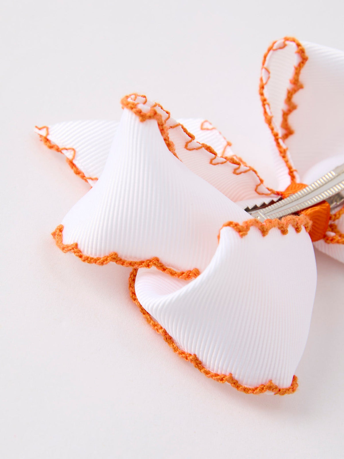 Halloween Pumpkin Bow Hairpin by Rylee Faith Designs