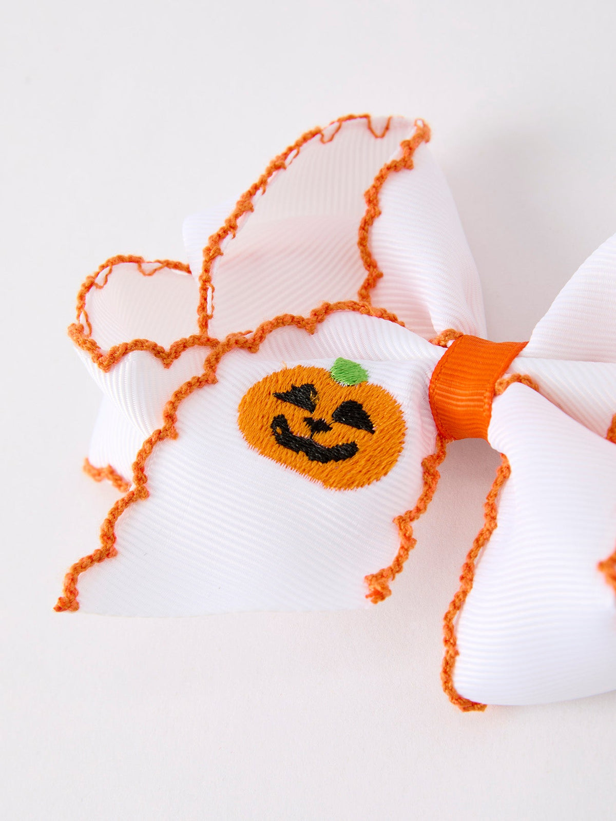 Halloween Pumpkin Bow Hairpin by Rylee Faith Designs