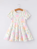 Rylee Faith Designs Quality Cotton Halloween Pumpkin Bow Print Dress for Girls - Apparel & Accessories > Clothing > Dresses Dress