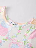 Rylee Faith Designs Quality Cotton Halloween Pumpkin Bow Print Dress for Girls - Apparel & Accessories > Clothing > Dresses Dress