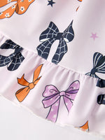 Rylee Faith Designs Cute Halloween Bow Print Dress for Little Girls with Comfortable Fit - Apparel & Accessories > Clothing > Dresses Dress
