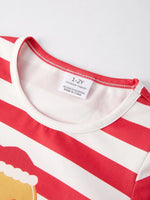 Rylee Faith Designs Girls Christmas Gingerbread Man Dress Red White Stripes - Apparel & Accessories > Clothing > Dresses Dress