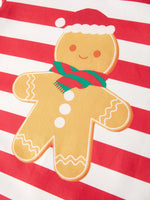 Rylee Faith Designs Girls Christmas Gingerbread Man Dress Red White Stripes - Apparel & Accessories > Clothing > Dresses Dress