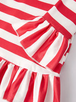 Rylee Faith Designs Girls Christmas Gingerbread Man Dress Red White Stripes - Apparel & Accessories > Clothing > Dresses Dress