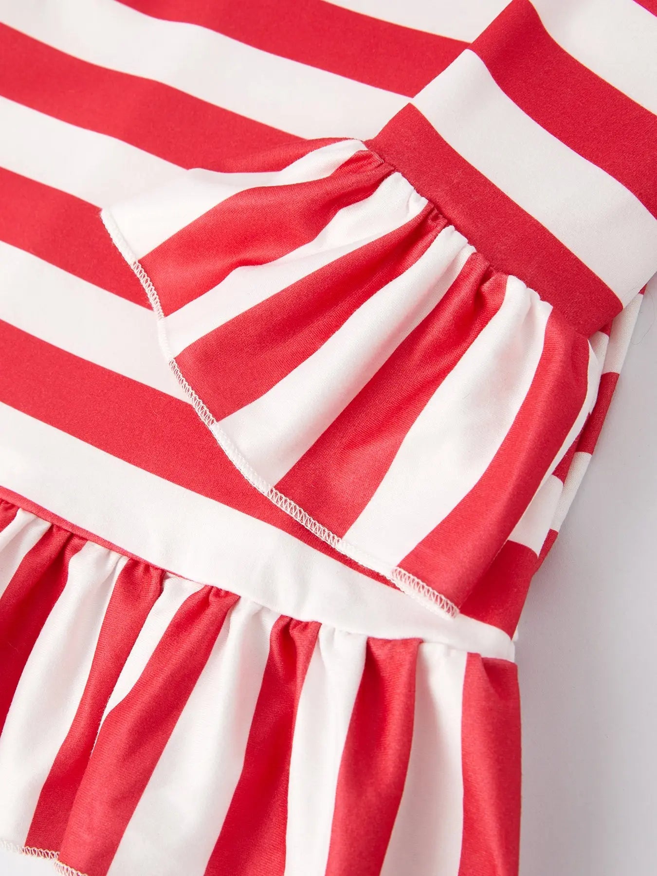 Rylee Faith Designs Girls Christmas Gingerbread Man Dress Red White Stripes - Apparel & Accessories > Clothing > Dresses Dress