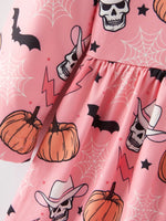 Rylee Faith Designs Colorful Plaid Ghost Print Dresses Set for Fun Halloween Celebrations - Apparel & Accessories > Clothing > Baby & Toddler Clothing > Baby & Toddler Dresses Dress