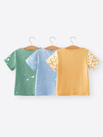 Fall Thanksgiving Halloween 3 pieces Short sleeve O-neck T-shirt by Rylee Faith Designs