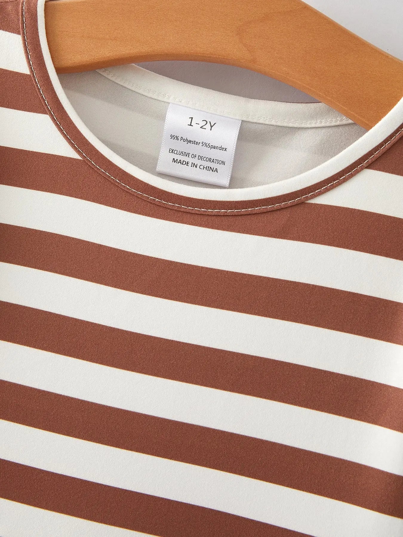 Chic Fall Girls 2-Piece Stripe Print Brown Dress Set for Trendy Kids Rylee Faith Designs
