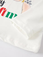Rylee Faith Designs TS Christmas White Print Top And Pants Girls Outfits Set - Apparel & Accessories > Clothing > Outfit Sets Outfit