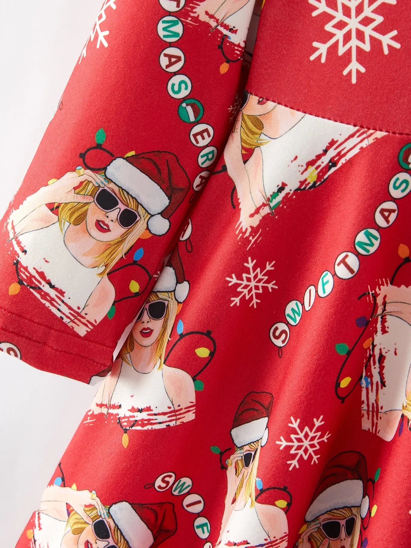 Rylee Faith Designs TS Christmas Print Red Girls Milk Silk Dress Holiday Cheer - Apparel & Accessories > Clothing > Dresses Dress