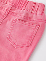 Rylee Faith Designs Girls Pink Bow Flared Elastic Denim Pants - Apparel & Accessories > Clothing > Baby & Toddler Clothing > Baby & Toddler Bottoms Jeans