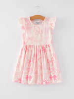 Rylee Faith Designs Easter Bow Print Flying Sleeve Girls Dress - Apparel & Accessories > Clothing > Dresses Dress
